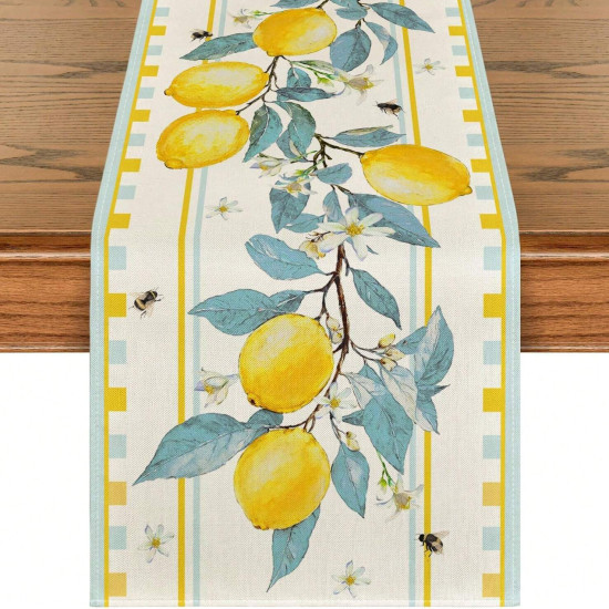Lemon Pattern Table Runner